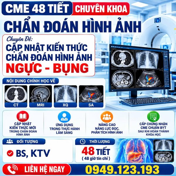 Poster tuyển sinh: Chẩn đoán hình ảnh ngực – bụng (CT, MRI, X-quang, siêu âm)