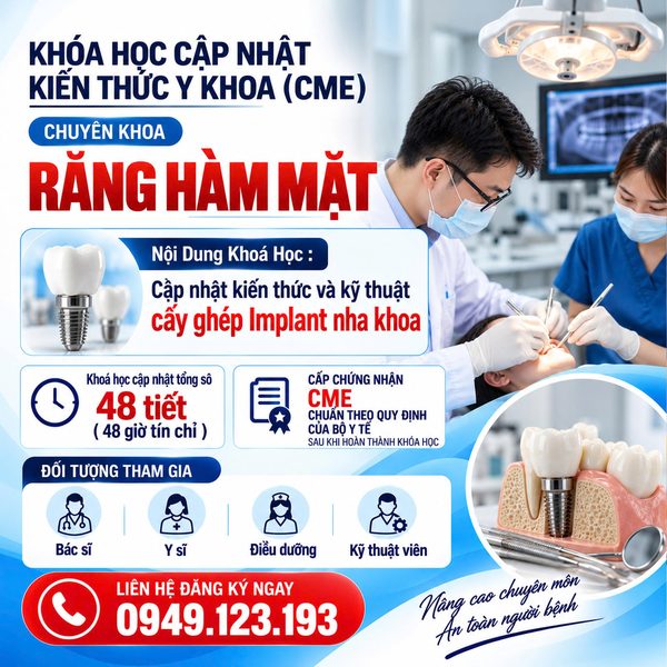 Poster tuyển sinh: Cập nhật xử trí biến chứng trong cấy ghép implant