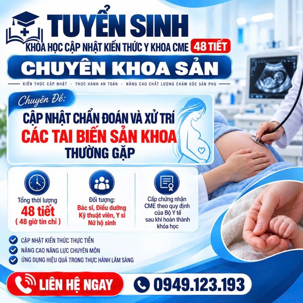 Poster tuyển sinh: Cập nhật chẩn đoán và điều trị các bệnh lý phụ khoa thường gặp