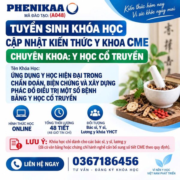 Poster tuyển sinh: Ứng dụng y học hiện đại trong chẩn đoán, biện chứng và xây dựng phác đồ điều trị một số bệnh bằng y học cổ truyền